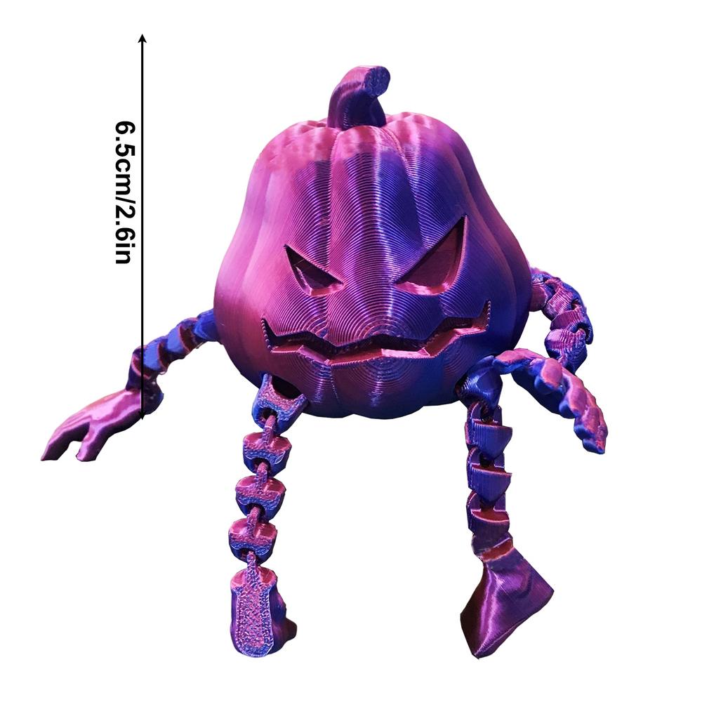 Halloween Pumpkin Man Figurines Tabletop Decoration 3D Printed Pumpkin Man Figurine Fall Shelf Tabletop Decor Statue Sculpture