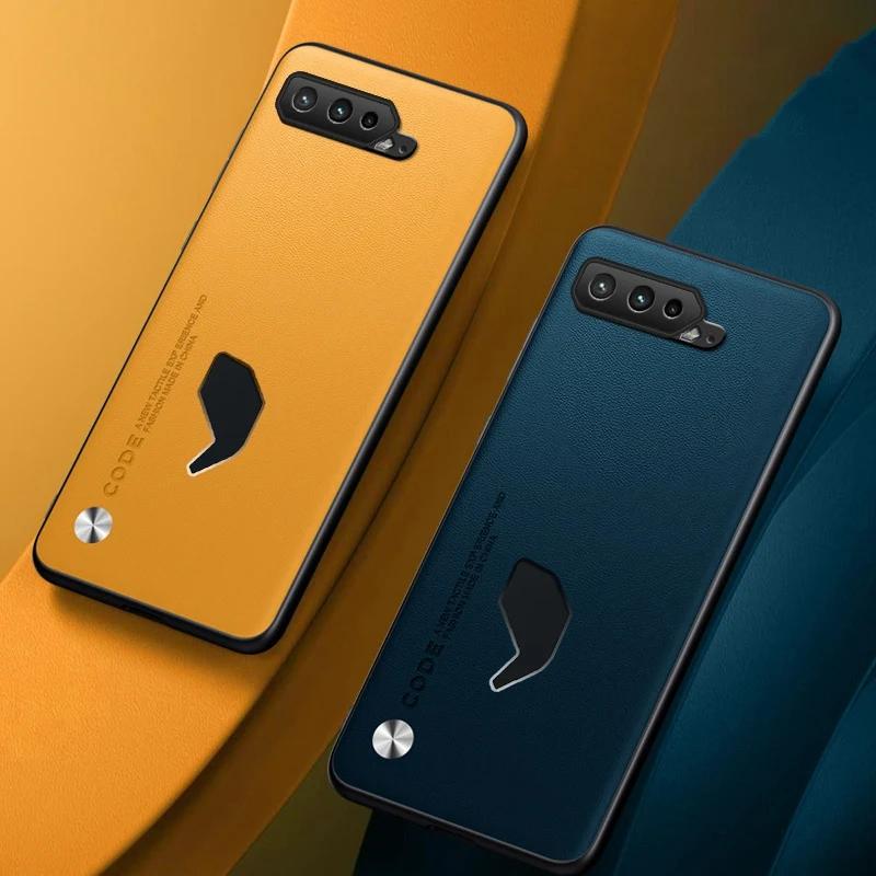 Silicone Full Protection Phone Case For Asus ROG Phone 7 6 D 6D Luxury PU Leather Case For Asus ROG Phone 3 5 S 5S Cover Coque