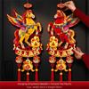 Cartoon 5D New Year Pendant Flocking Cloth Horse Year Chinese New Year Couplets Door Window Decor Home