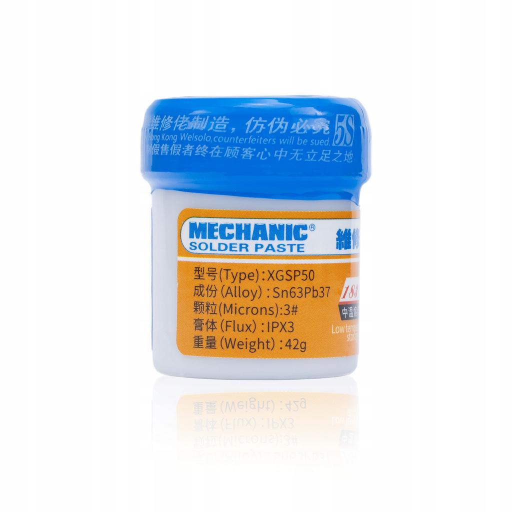 Rosfix Soldering Kit – Solder Paste XGSP50 42g 183°C + Flux RMA-223 | No Clean | Precise Application with Syringe and Needle