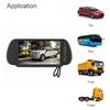 7-Inch Rearview Mirror Monitor Rear-View AV Display 12/24V Universal Vehicle Reversing Image Display Rear View VCR With Touch Button