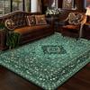 Retro Bohemian Persian Green Carpet for Living Room Comfortable Soft Non-slip Bedroom Rugs Classical Entrance Door Mat Washable