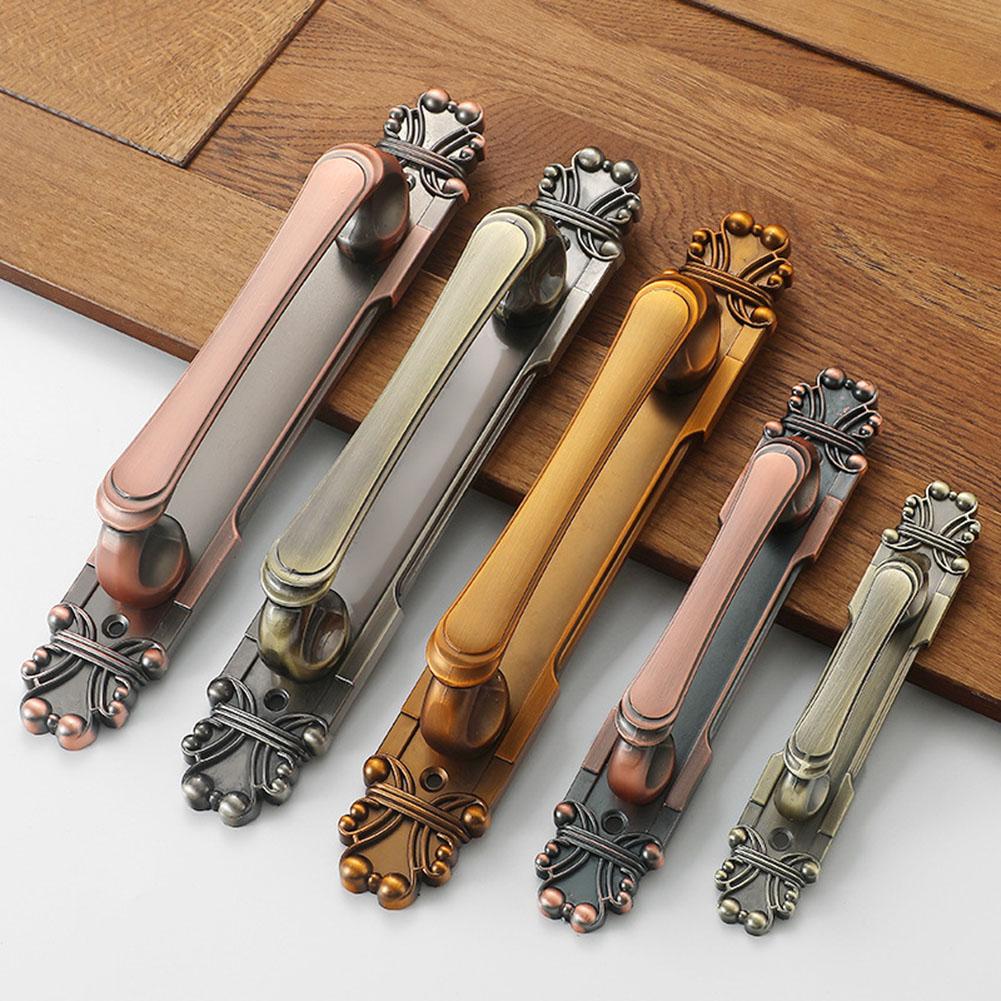 European Antique Exposed Aluminum Alloy Door Handle Push-pull Door Handle Brushed Polishing And High-temperature Door Hardware