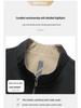 Men's Stand Collar Solid Color Casual Business Jacket for Mid-Aged & Young Adults