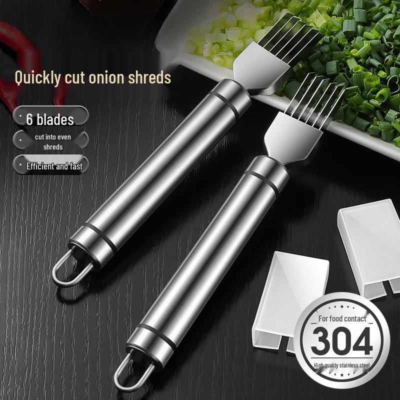 Stainless Steel Double-Line Scallion Slicer Set