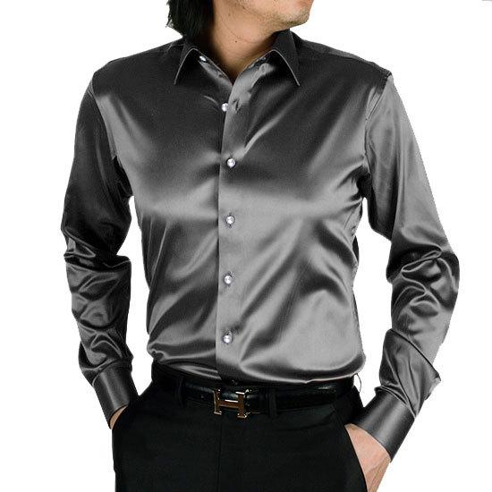 

Летняя мужская мода повседневные рубашки с длинным рукавом Fit Party Shirt Top Blouse S серый
