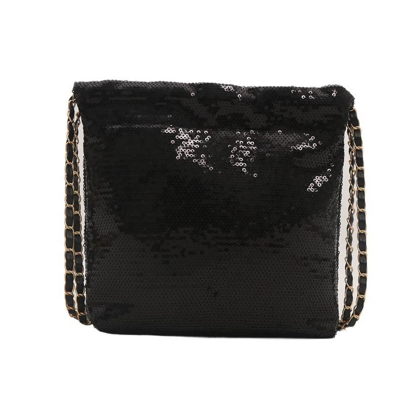 Sparkling sequined chain bucket bag women's 2025 new niche Korean version fashion underarm shoulder crossbody bag