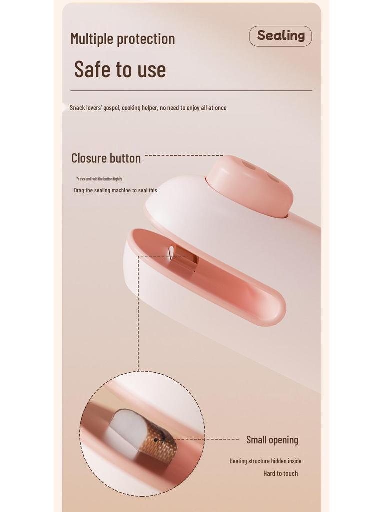 Mini Portable Snack Sealer: Household Heat Sealing Clip for Plastic Bags