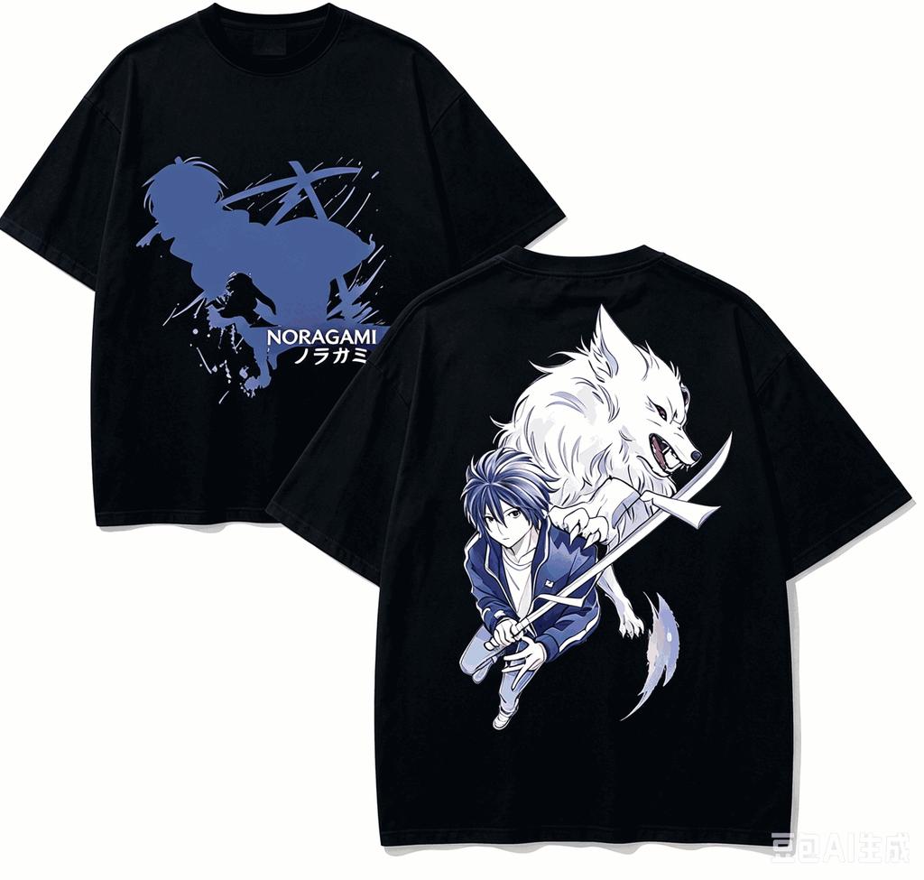 Noragami Anime Liebhaber T-Shirt Harajuku Baumwolle Neues Modell High Street Retro Oversized Unisex produ