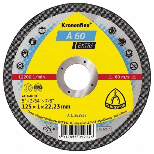Metal disc 230x3x22 KLINGSPOR A24EX flat