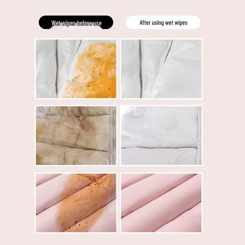 Disposable Quick Clean Wet Wipes for Down Jackets - Stain Removal Without Washing or Brushing