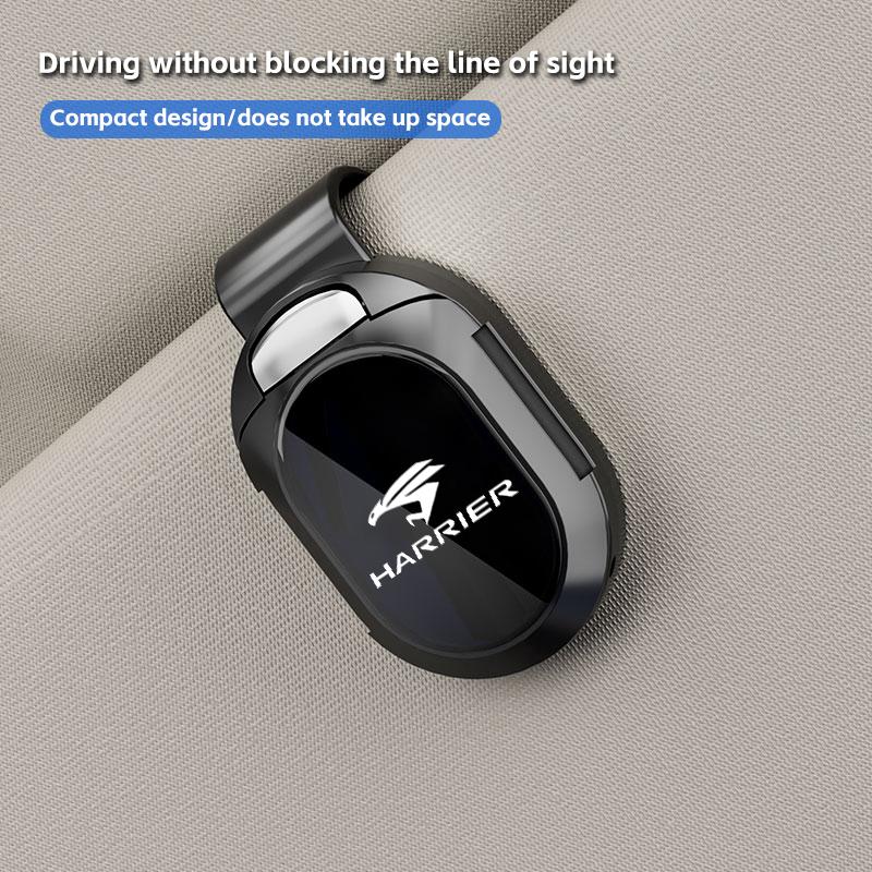 ACS2 Car Glasses Holder Clamp PU Leather Sun Visor Glasses Holder Sunglasses Storage Clip Card for Toyota harrier Car Accessories