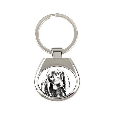Black and Tan Coonhound - chaveiro com um cachorro, chaveiro com estampa, pingente personalizado da marca