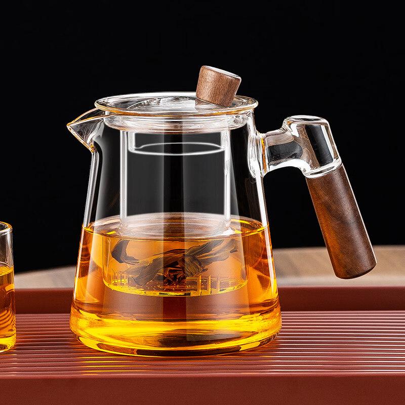 ZISIZ High-Temperature Glass Side Handle Teapot