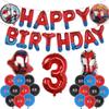 1set Spiderman Balloon Red Spiderman And Friends Aluminum Foil Balloon Baby Shower 1-9 Years Birthday Party Decorations Kids Toy