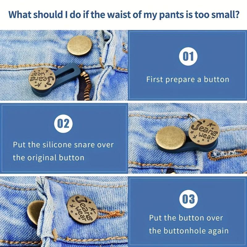 Jeans Waist Size Change Artifact Waist Expansion Button Waist Adjustment Extension Button Pants Small To Large Invisible No Tool