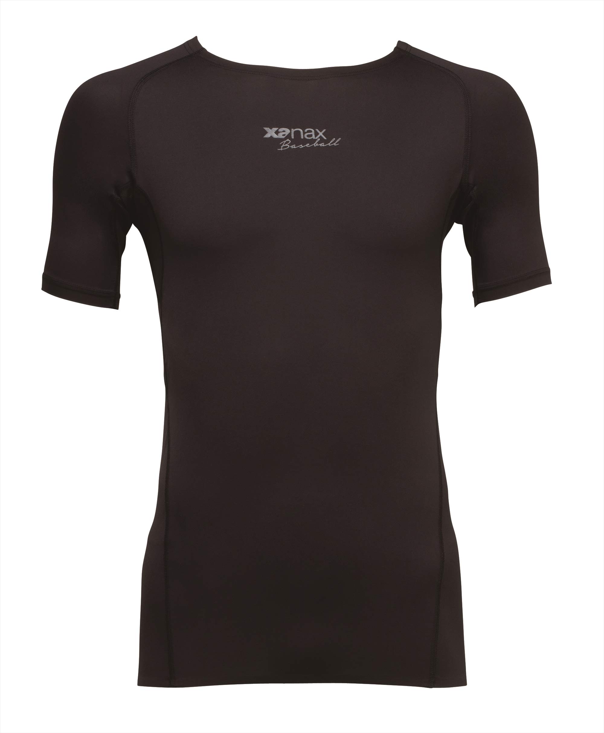 

XANAX Baseball Low Short Medium Undershirt, Neck, Sleeve, BUS-861, Black, чёрный