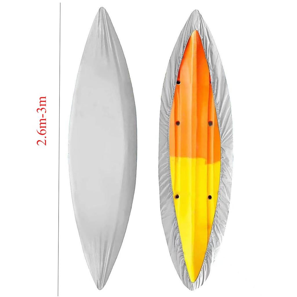 Waterproof Kayak Cover 210d Oxford Cloth Sun Protection Heavy Duty Dustproof Canoe Cover for Outdoor Storage