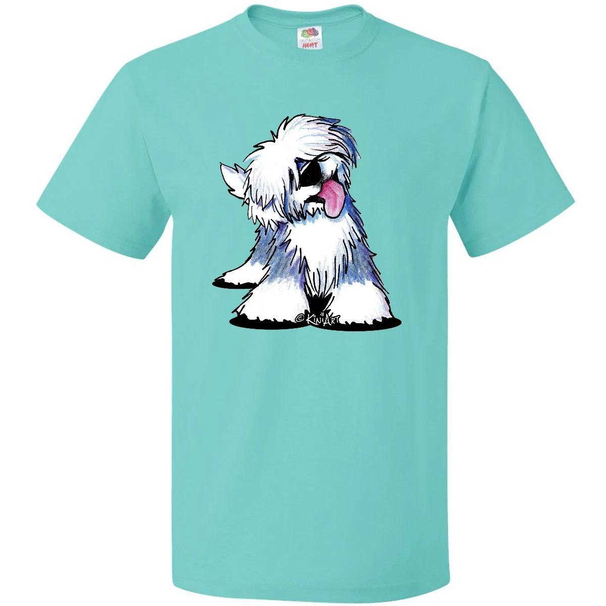 Inktastic Old English Sheepdog T-Shirt - KiniArt Oes Sheepdogs Dog Dogs Cartoon 120