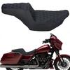 Driver Passenger Two-Up Seat Stepped Type with Diamond Pattern Stitching for Harley CVO Road Glide Street Glide Ultra FLHXU