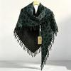 Leopard Print Tassel Shawl: Warm, Thick Triangle Cloak for Autumn & Winter