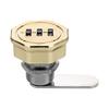 Zinc Alloy Cabinet Drawer & Wardrobe Cam Lock - Anti-theft Combination Lock for Doors & Furniture.