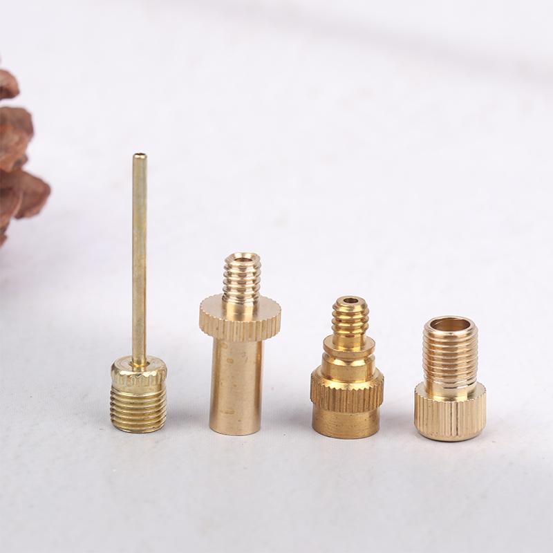 4Pcs/Set Bicycles Wheel Tire Transfer Valve Adapter Brass Valve Nozzle Adapter Road & Mtb Tire Pump Nozzle Connectors Set