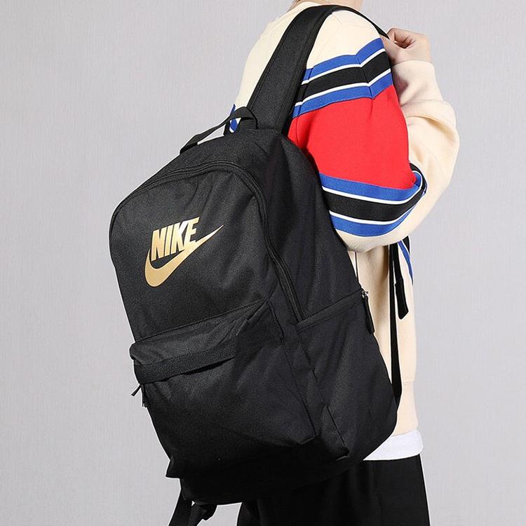 Nike Logo Sports Casual Backpack Men Backpacks Black BA5879-013