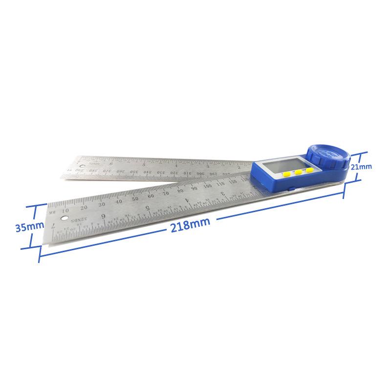 200mm Stainless Steel Digital Angle Ruler: Multi-functional, High-Precision Protractor and Woodworking Tool