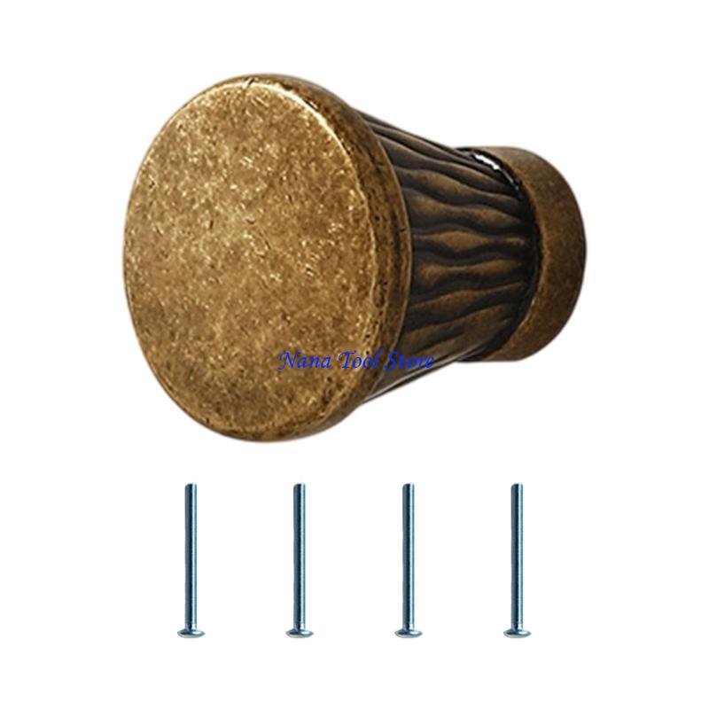 

31GJ 1pair Zincs Alloy Cabinet Knob Drawer Pulls Vintage Furniture Decorative Handle for Dresser Kitchen Cupboard Door Single hole антична бронзова кольору