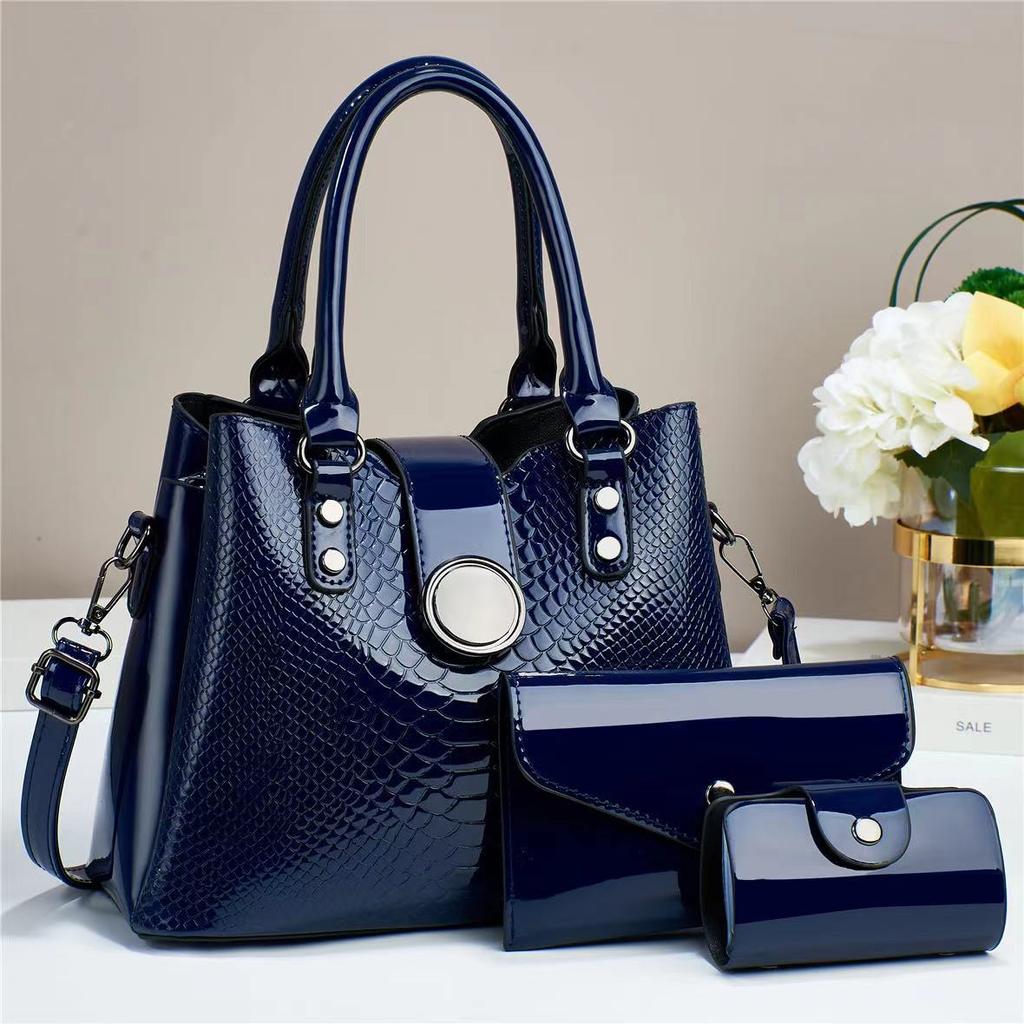 Fashion New Design High-grade Handbag Bag Leisure Large Size Capacity Three-piece Complete Set Single Shoulder Crossbody Bag Practical