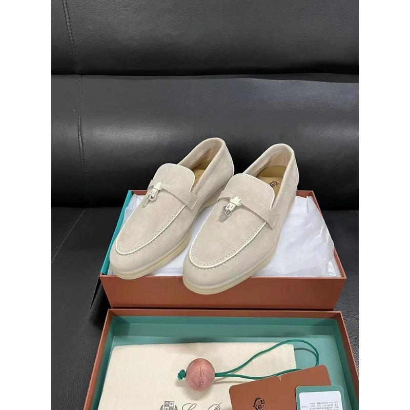 2025Dingpeng Women's Casual Slippers British Style One Step Lazy Shoes Flat Bottom Fleece Embellished Pendants Leisure Shoes