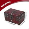 Pirate Treasure Chest Wood Box Desktop Creative Ornament Jewelry Lockable Collection Decor