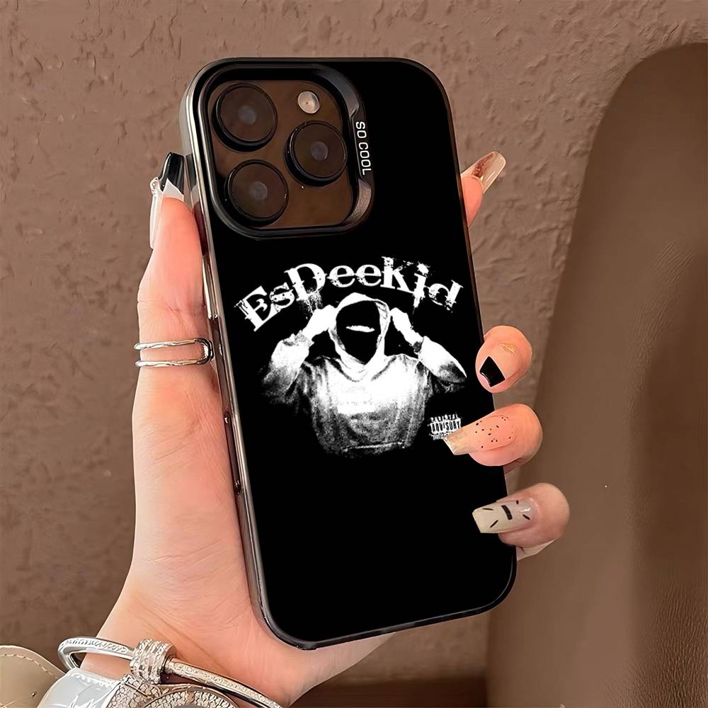 

Чехол Singer E-EsDeeKid для iPhone 15 14 13 Plus 17 16 12 11 Pro Max, матовый, цветной, серебристый, роскошный iPhone 11
