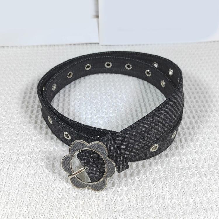 Flower Waist Chain Vintage Flower Denims Belt for Women Proms Stage and Club Party Casual Wear Elaborate Jewelry