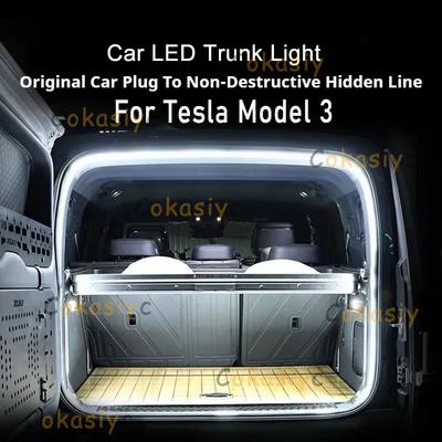 Tira de Luz LED para Porta-Malas Traseiro Tiras Lâmpada Decorativa Interior do Porta-Malas Adequado Para Tesla Model 3 Acessório Interior Atmosfera