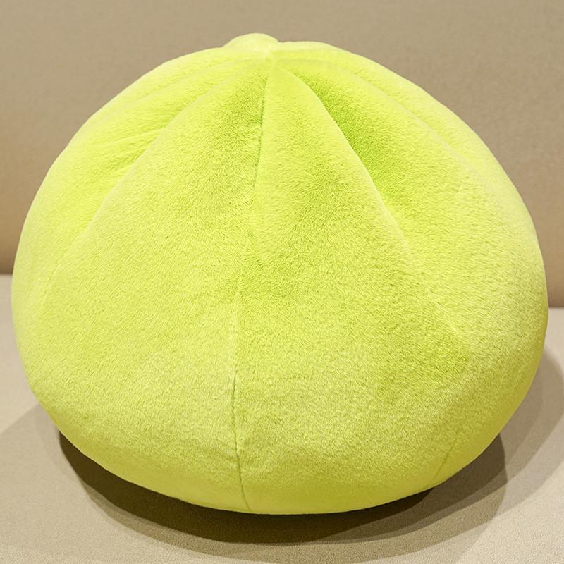 Kleurrijk Soepknoedel Pluche Kussen, Gestoomd Broodje Vormig Knuffelkussen, Zacht Pluizig Rond Broodje Sierkussen Voor Cadeaus. 30cm
