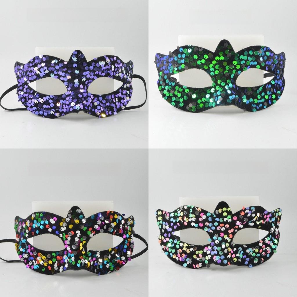 Pvc Glitter Mini Mask With Semihandmade Craft For Halloween Costumes And Parties