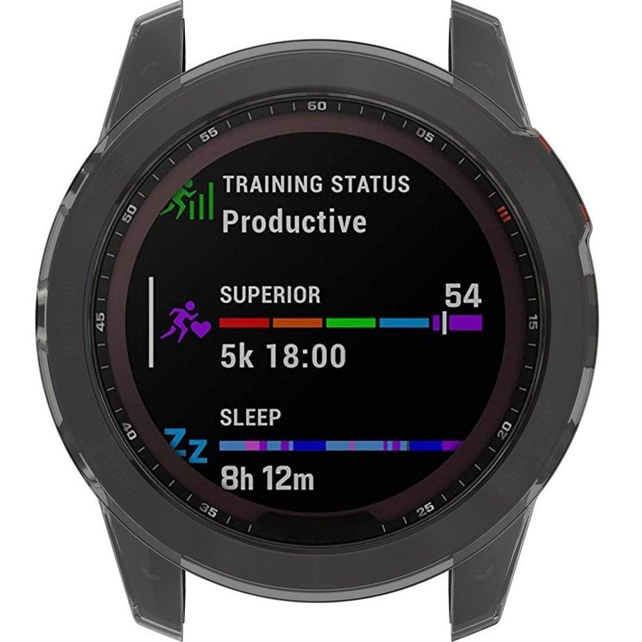Garmin Fenix 7X Hülle, Transparent Schwarz