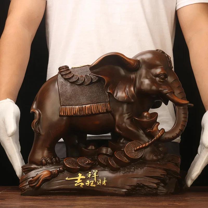 

Гостиная эффективный амулет фэн-шуй картина благоприятная золотая статуя слона 39X22X33cm