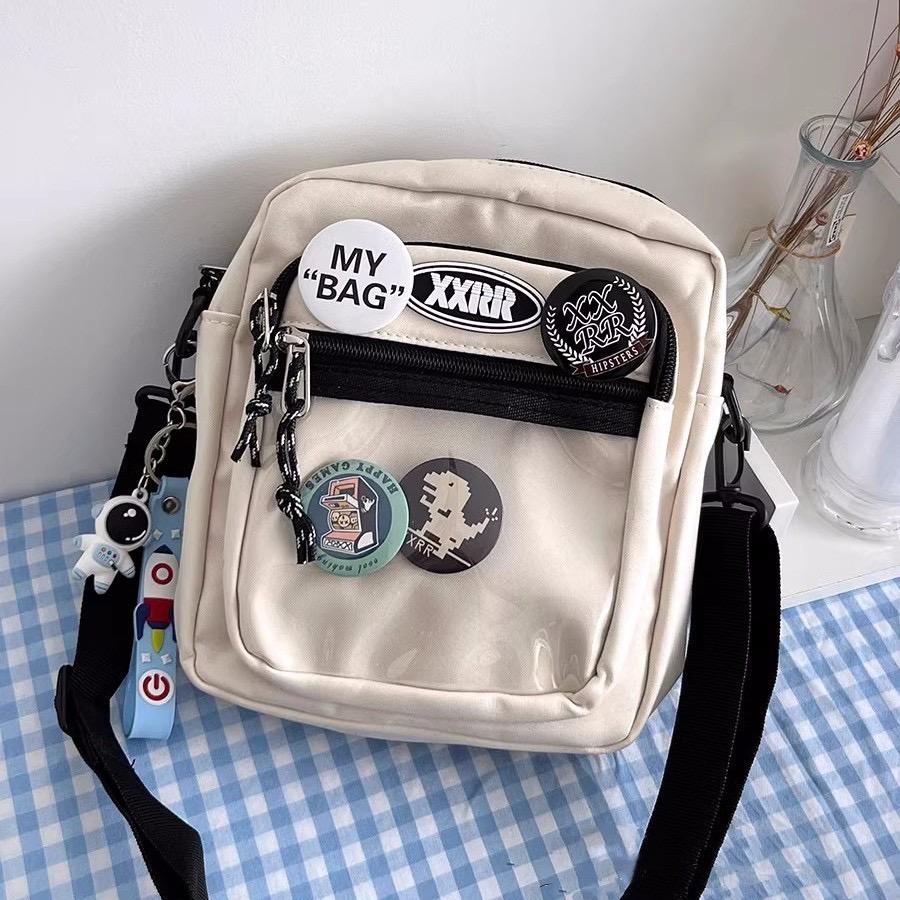 Korean Crossbody Shoulder Bags for Women Men Unisex Transparent Pocket Phone Bag
