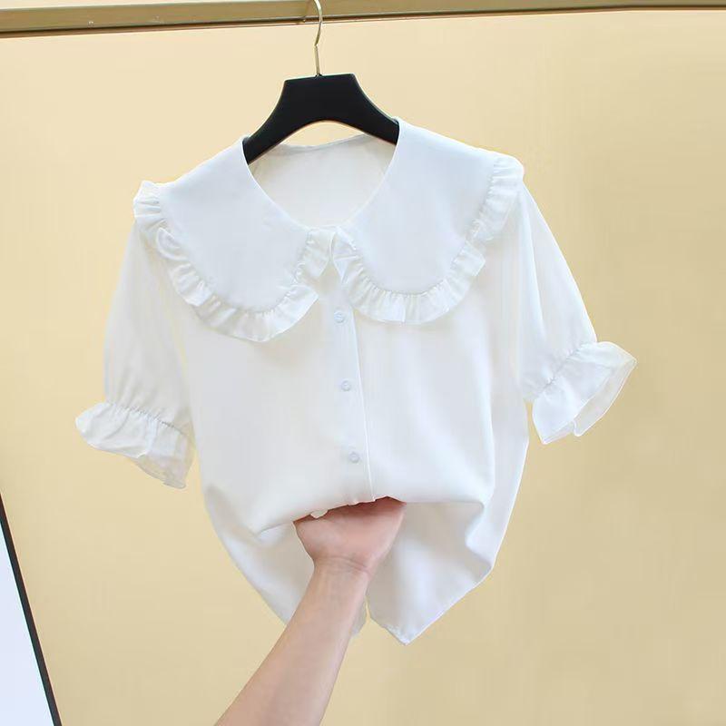 

Women s Casual Color Three-quarter Sleeve Pocket Shirt Jacket 110 белый