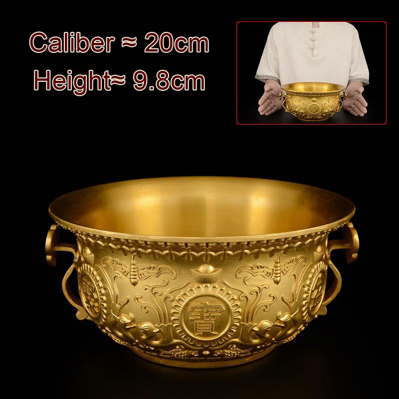 Creative Brass Ruyi Cornucopia Decoration, Home Living Room, Shop Opening for Buddha Supplies, Blessing Gift, Decor Bowl, 1Pc