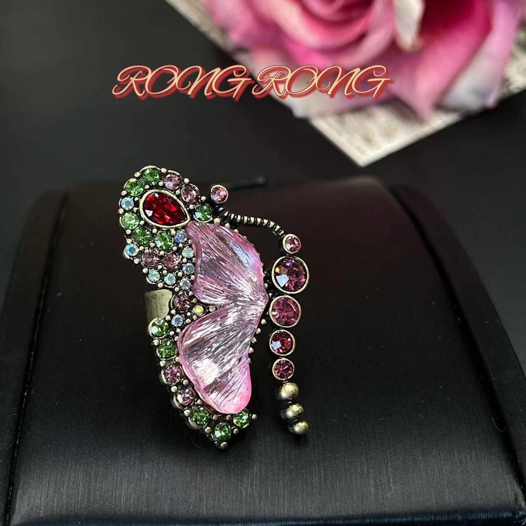 Vintage Fairy Butterfly Jewelry Set: Colorful Earrings & Necklace - Sweet, Cute Accessories