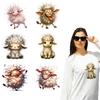 6Pcs 6 Styles Plastic Heat Transfer Film Logo Stickers Set for DIY T-Shirt Sheep 230x169~219mm 1pc/style