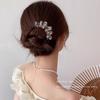 2025 Motýlí hřeben do vlasů s kamínky: Elegantní dámská vidlička do vlasů pro drdoly a účesy