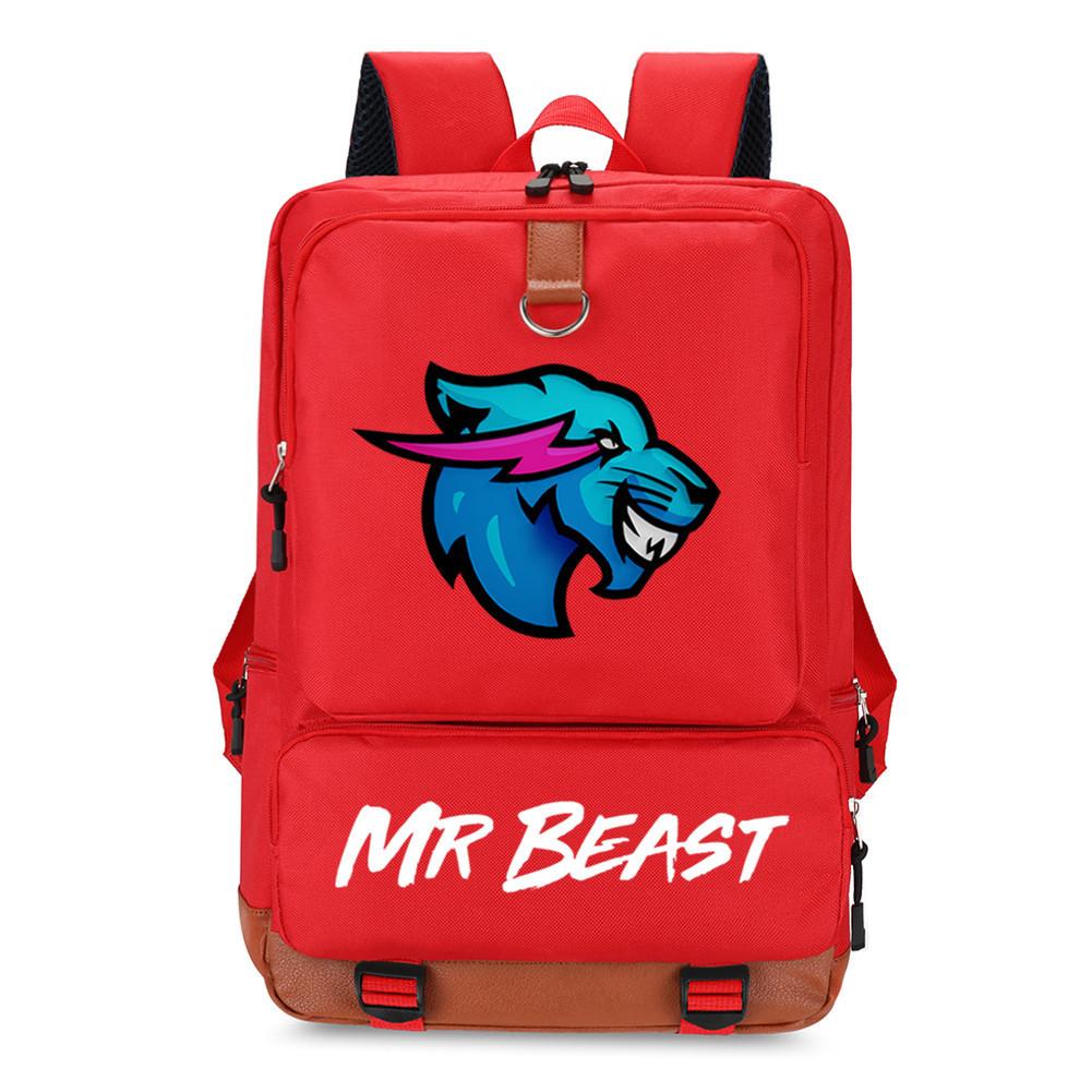 Mr. Beast Oxford Cloth Backpack Computer Bag Junior High School Students Personality Large Capacity Schoolbag