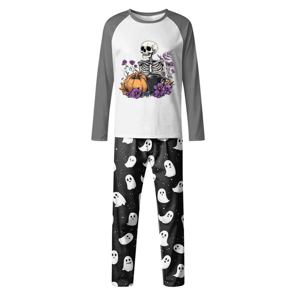 Halloween Day  Prints Family Matching Long Sleeve Tops+Pants Set Family Matching Sets
