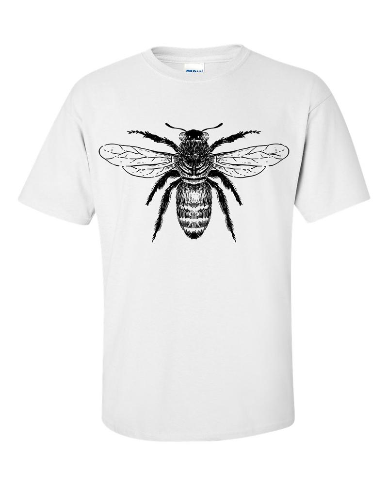 Bee Drawing T Shirt Bee Keeper Honey Bee Honeycomb Organic Honey TShirt 2XL