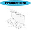 2Pcs Clear Shaving Planner Modern Acrylic Cutlery Stand Durable Countertop Bathroom Shelf for Grooming Tools